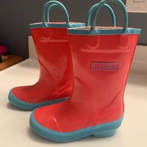 LL Bean little girls rain boots